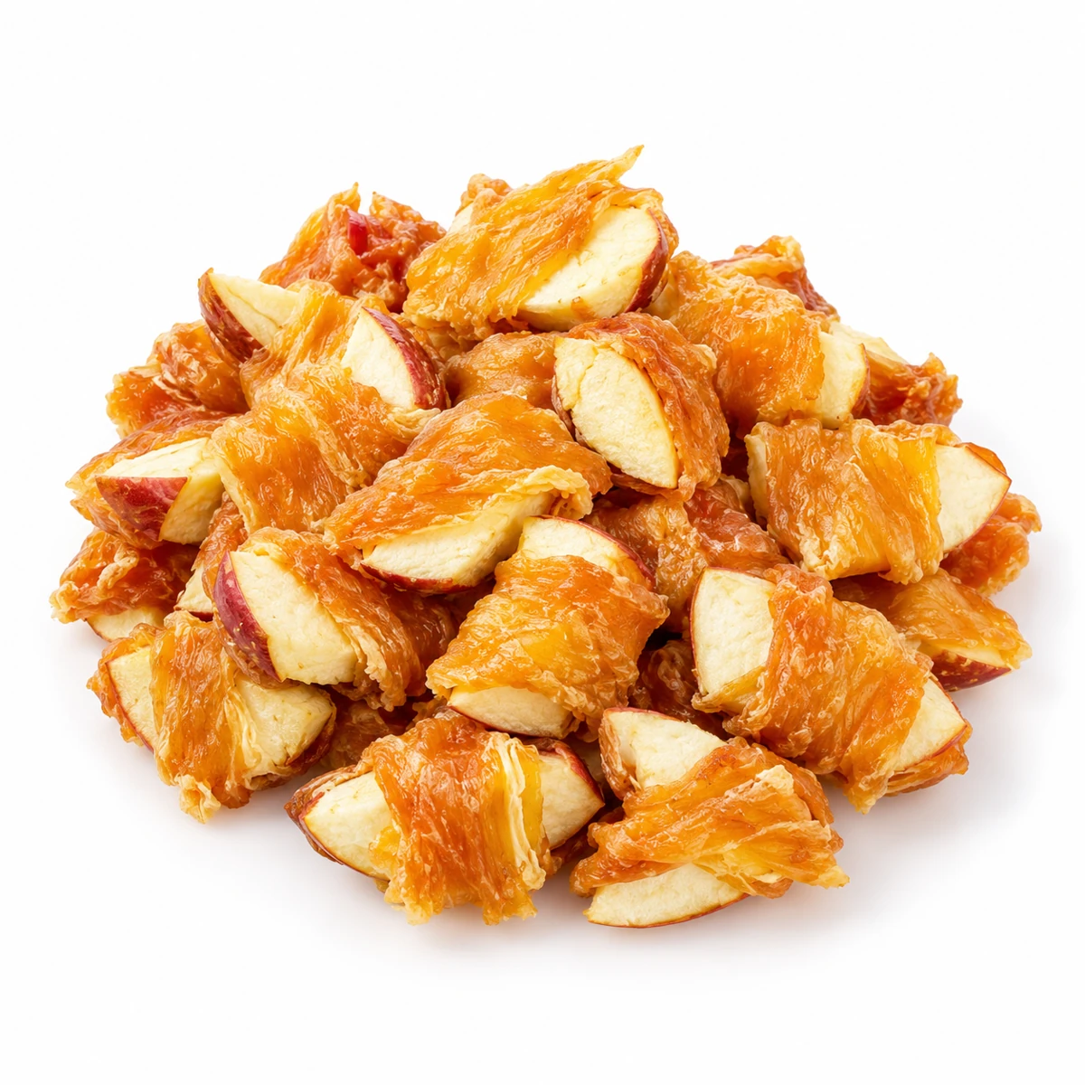 Chicken-wrapped apple treats